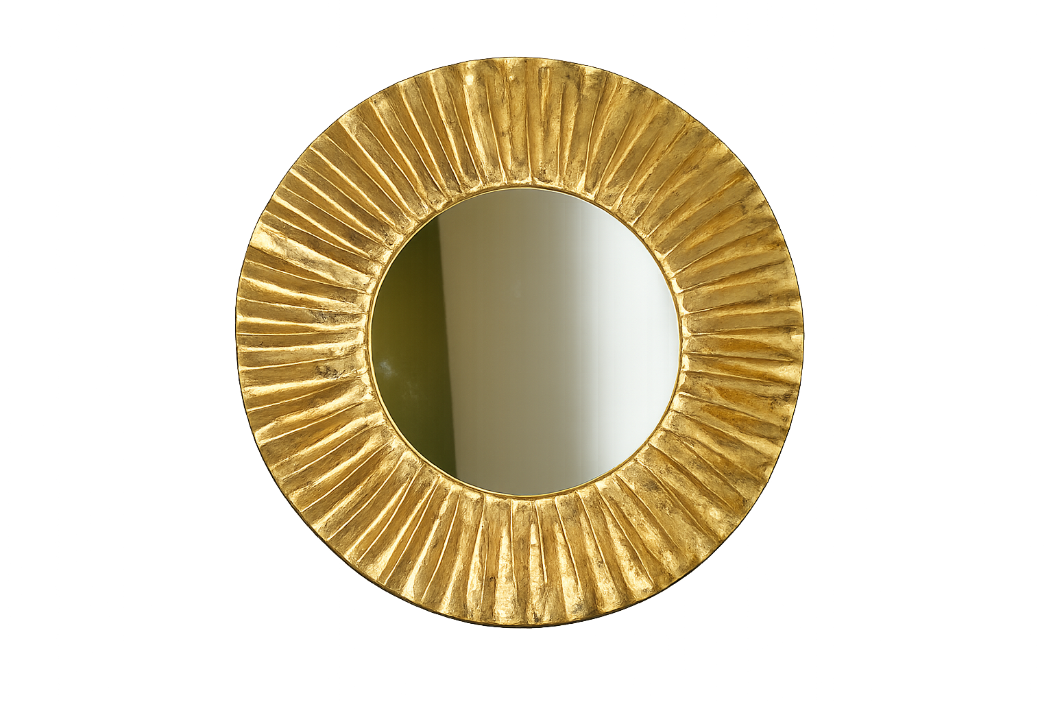 Specchio Daisy Rotondo in Resina Foglia Oro, Argento o Rame – Ø 82 cm