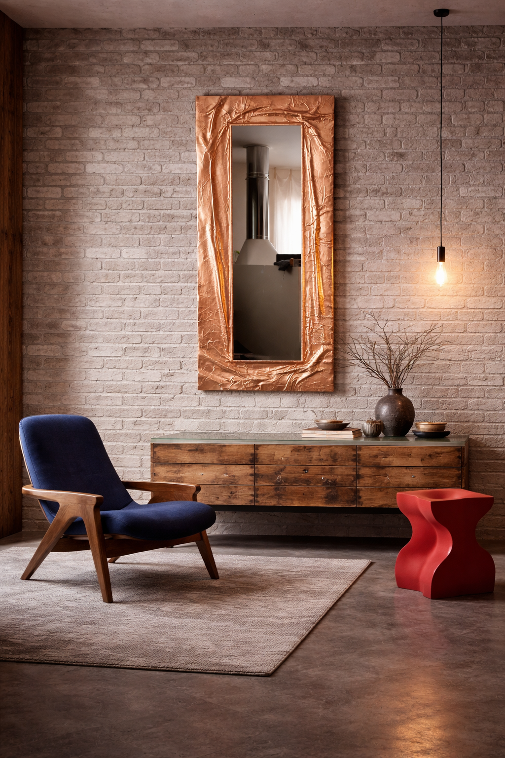 Specchio Morbido – Grande Specchio Rettangolare Fatto a Mano