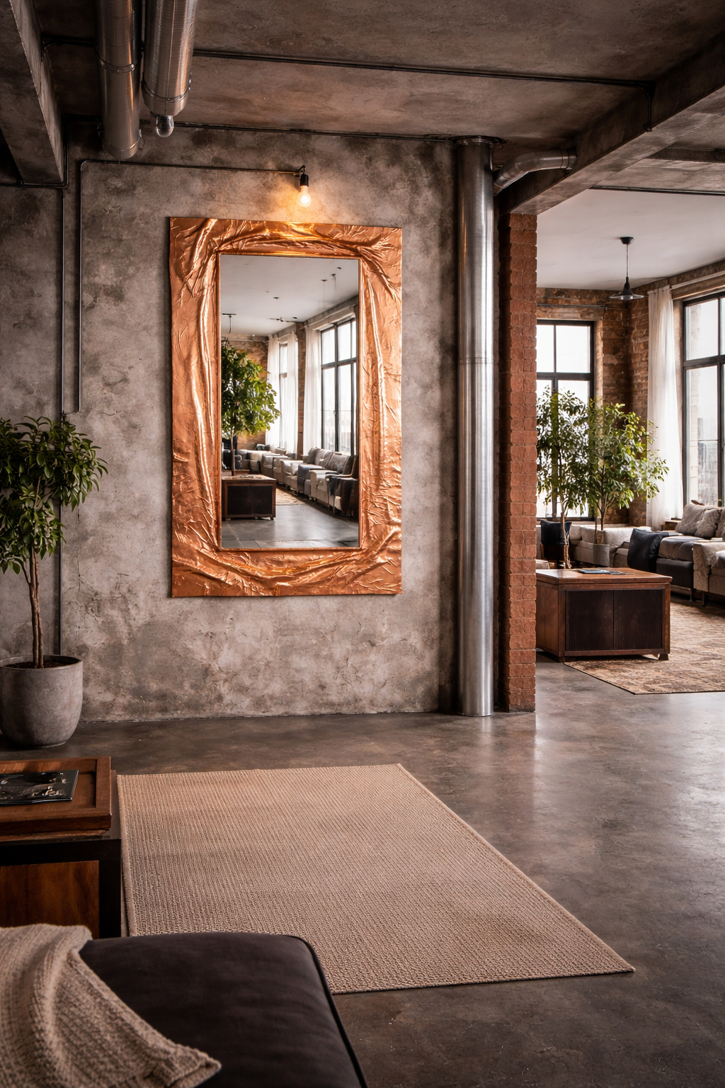 Specchio Morbido – Grande Specchio Rettangolare Fatto a Mano