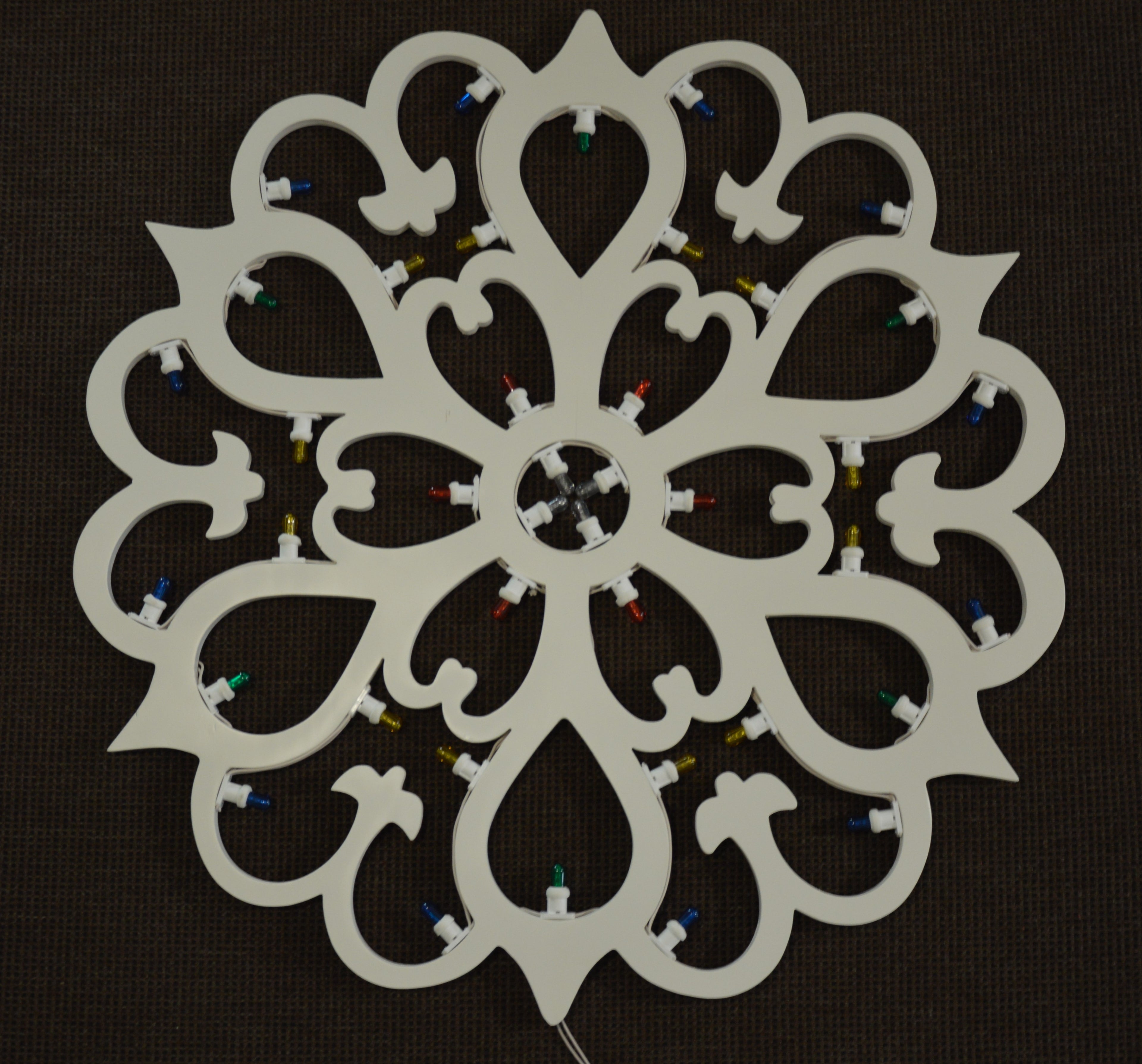 Rosone Decorativo con Luminarie Salentine 120x120 cm – 40 Luci LED Multicolor