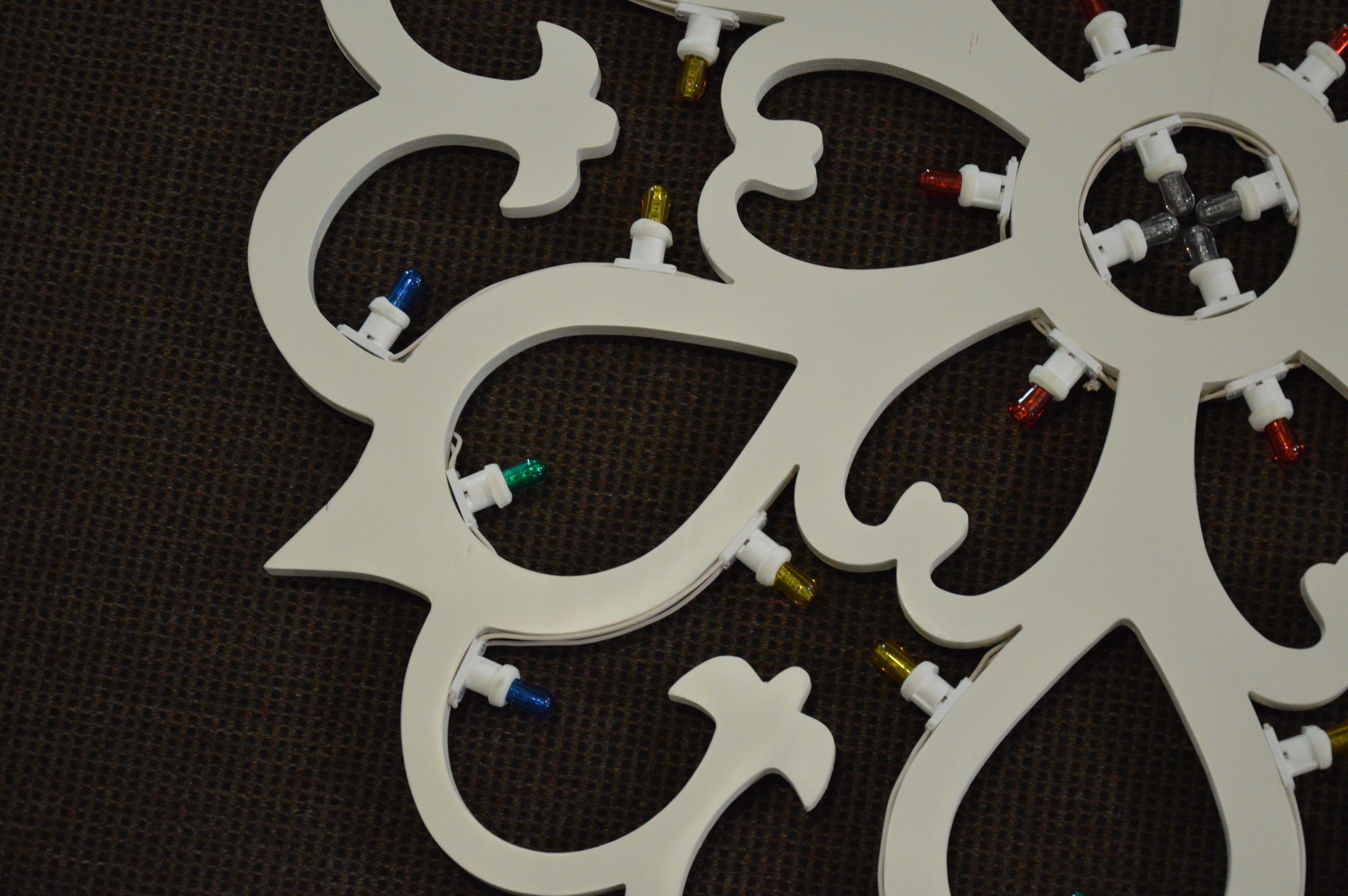 Rosone Decorativo con Luminarie Salentine 120x120 cm – 40 Luci LED Multicolor