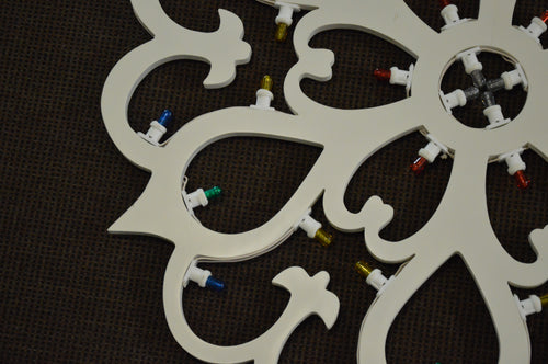 Rosone Decorativo con Luminarie Salentine 120x120 cm – 40 Luci LED Multicolor