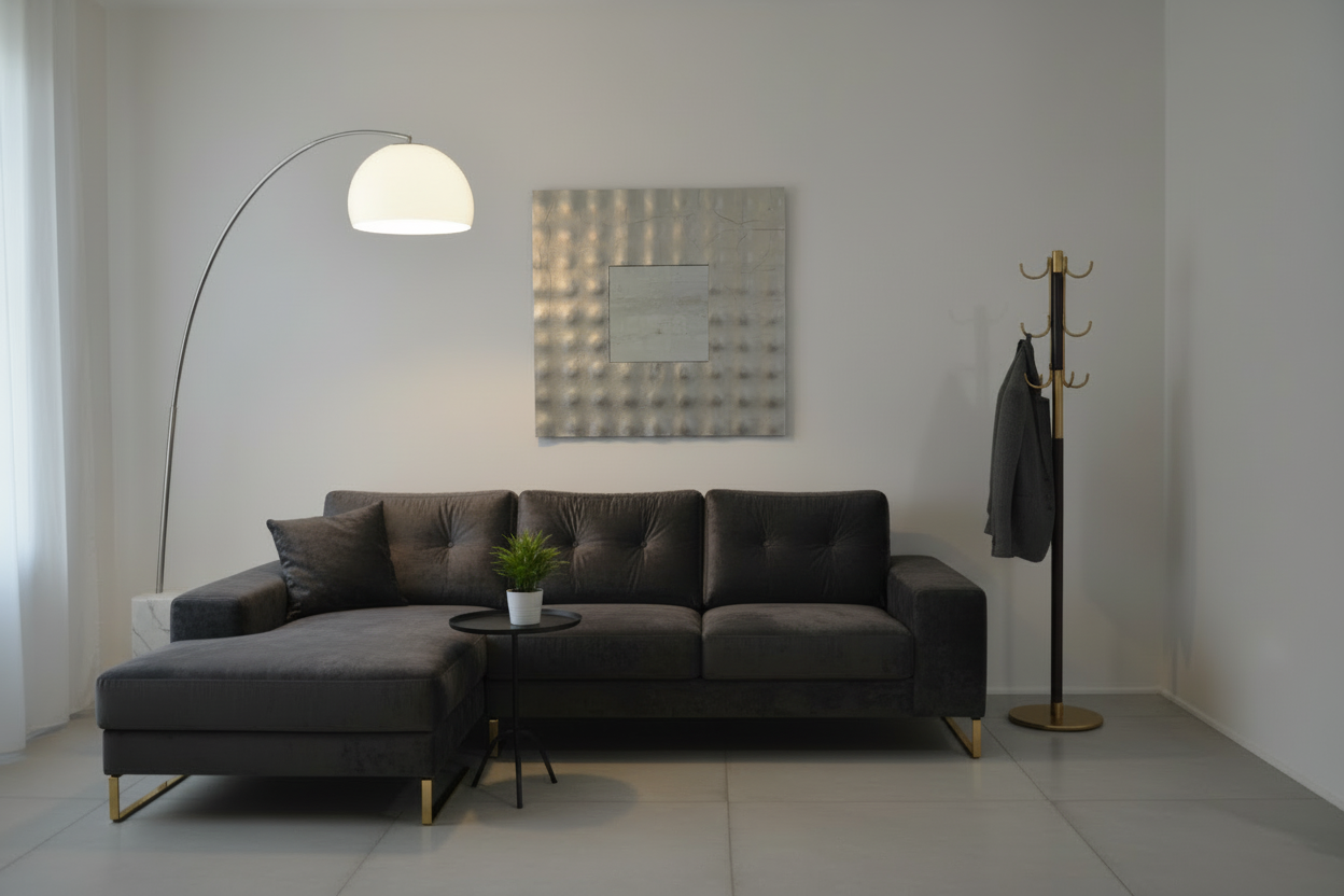 Specchio Quadrato con Cornice a Rilievo in Foglia Oro, Argento o Rame 80x80 cm