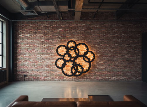 Rosone in legno verniciato con finitura poliuretanica