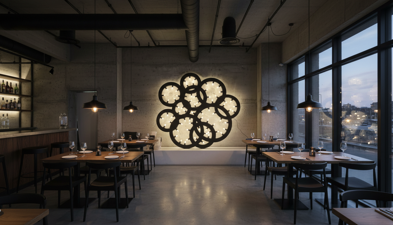 Rosone da Illuminazione Nero Opaco – Struttura Multistrato in Legno 130x130 cm