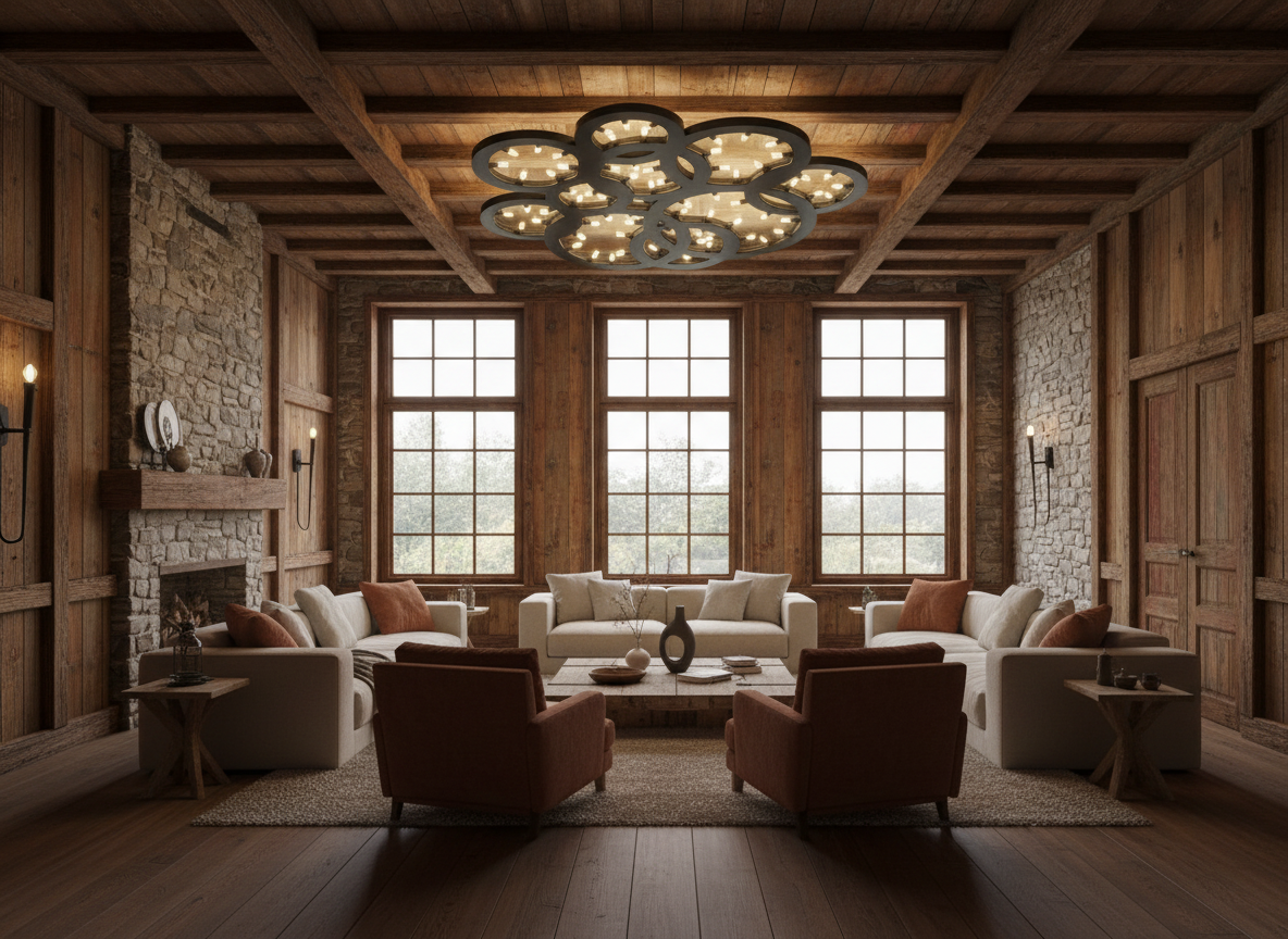 Grande rosone in multistrato di legno verniciato nero opaco installazione soffitto